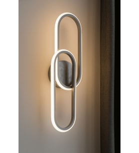 Modern gri renkli LED duvar aplikü, banyo, mutfak ve salon için şık aydınlatma