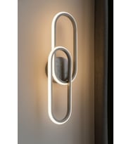 Modern gri renkli LED duvar aplikü, banyo, mutfak ve salon için şık aydınlatma