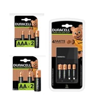 Duracell Cef 14 Şarj Cihazı Şarj Edilebilir 4 adet 1300 mAh AA ve 4 adet 750 mAh AAA Pil Paketi