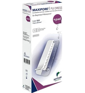 Maxipore Pu Dress Pedli Şeffaf Film Örtü Su Geçirmez 9 x 25 cm  25'Li 1 Kutu
