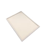Yerli Üretim Süet Kumaş Krem Renk 34/24 cm Takı Servis Sunum Tablası