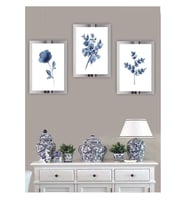 Dekoratif Duvar Dekorasyon 3 Parça Modern Aynalı Pleksi Çerçeveli Mdf Tablo 3 Lü Seti (Çok Renkli)