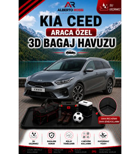 Kia Ceed 2019 - 2026 Araca Özel 3D Bagaj Havuzu