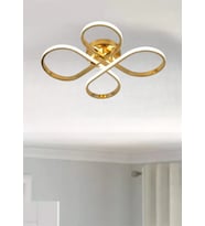 NovaLine Ledli Plafonyer Avize - Oturma Odası, Salon, Mutfak Uyumlu Plafonyer Ledli Avize (Gold)