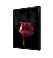 Kırmızı Gül Çerçeveli Mdf Tablo