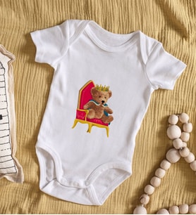 BK Kids Kral Tasarımlı Bebek Body Zıbın - Model 1