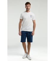 Arnetta 3304 Erkek Beyaz Kısa Kollu Şortlu Bermuda Pijama Takım