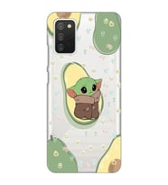 Samsung Galaxy A02S Uyumlu Baby Yoda Desenli Şeffaf Telefon Kılıfı