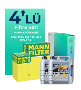 MANN Nissan Qashqai 2.0 Dizel Filtre Bakım Seti Liqui Moly Motor Yağlı (2007-2013) 4 Lü