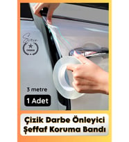 #KapıKoruma 1 Adet 3 Metre Oto Kapı Çizik Önleyici Şeffaf Koruma Bandı Darbe Koruyucu İz Bırakmaz