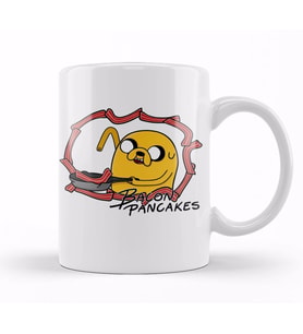 Adventure  Time  Bacon  Pancakes   Kupa Bardak Porselen