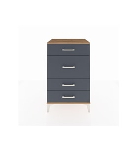 Hyperion Komodin 4 Çekmeceli 60x44x96 Çam-Antrasit