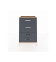 Hyperion Komodin 4 Çekmeceli 60x44x96 Çam-Antrasit