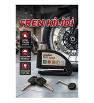 Alarmlı Disk Fren Kilidi – 110 dB Titreşim Sensörü ve 14 mm Çelik Çift Kilitleme