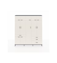 Arges Gardrop 11 Raflı 4 Çekmeceli 2 Askılı 220x30x243 Antrasit-Aytaşı