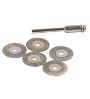 Dremel İçin 6'lı Mini Elmas Taşlama Kesme Tekerlek Disk Tester 5 Adet testere ucu + 1 Adet Shank