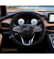 Hyundai Santa Fe 4 Dikme Direksiyon Kılıfı Alcantara Süet Monza Black TM 2020-2023
