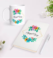 BK Gift Kişiye Özel İsimli Beyaz Defter Kalem Kupa Seti-4