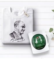 BK Gift Kişiye Özel Öğretmenler Günü Tasarımlı Kupa Bardak ve Atatürk Baskılı Tişört Hediye Seti- 3-19, Öğretmene Hediye, Öğretmenler Günü, 100. Yıl Hediyesi