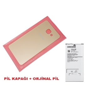 Samsung Galaxy A3 2016 (A310) Arka Kapak Batarya Kapağı + PİL (CAM) GOLD
