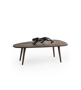 FAVdecor Sweet Masif Doğal Ahşap Orta Sehpa, Modern Masif Orta Sehpa (Koyu Ceviz)