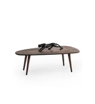 FAVdecor Sweet Masif Doğal Ahşap Orta Sehpa, Modern Masif Orta Sehpa (Koyu Ceviz)