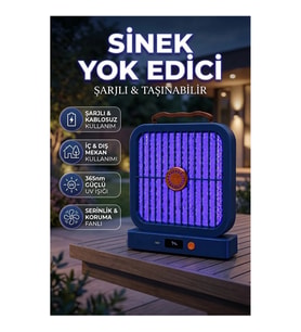 Elektrikli Sinek Öldürücü 365 nm UV Işıklı Masaüstü Mavi Cihaz