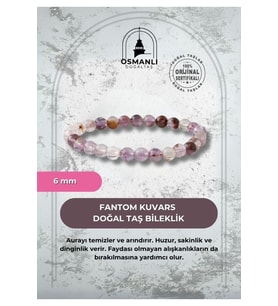 Fantom Kuvars 6mm Doğal Taş Bileklik