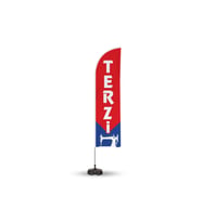 Terzi Yönlendirme ve Tanıtım Yelken  Bayragı Kırmızı