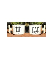 Mom Dad The Best Baskılı Çift 2'li Beyaz T Kulp Kupa Bardak