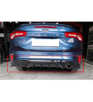 Ford Focus 4 Sedan Arka Ek Difüzör Siyah Plastik 2019 2020 2011 2022 Arka-difizör-bodykit-ek-karlık