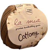 La Mia Cottony Premium El Örgüsü İpi,%100 Pamuk, 50 gr / 120 mt, Kahverengi