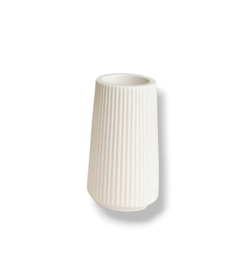 Minimalist Tırtıklı Silindir Vazo - Modern Dekoratif Obje