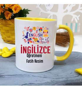 İngilizce  Öğretmenine Özel Öğretmenler Günü Hediyesi Kişiye Özel Kupa Bardak