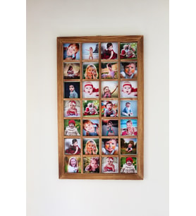 Woodencity Kişiye Özel 28 Fotoğraflı Ahşap Çerçeve