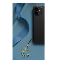 Miyuki Boncuk El Yapımı Mavi Bebek Arabası Telefon Çarmı - Charm (Çok Renkli)