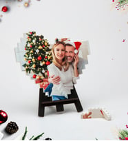 Yılbaşına Özel Fotoğraflı Kalp Lego Blok Puzzle