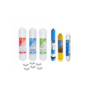 Sulook Kapalı Kasa Su Arıtma Cihazı Için 80 Gpd Membranfiltre 6 Aşama Quick Filtre Seti (Renksiz)
