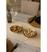Bakır Çerezlik ve Meze Sunumluk, 11.5 cm, 2'li Set