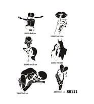 Çılgın Aşklar 6 Adet Geçici Dövme Şablonu Spreysiz Sadece Stencil