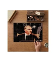 Mustafa Kemal Atatürk Tasarımı 240 parça Ahşap Puzzle Ahşap Kutuda MP06345