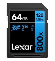Lexar 64GB 800X SD UhsI V30 150MB/S Hafıza Kartı