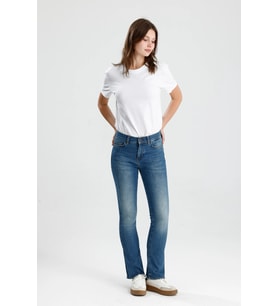 #KadınJean Orta Koyulukta Indigo Denim Boot Cut Kesim Monica24 Rahat Kadın Jean Pantolon