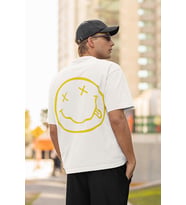 Nirvana Baskılı Unisex Oversize Müzik Grubu Tişört