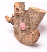 Pembe Opal Taşı Kolye - Çelik Malzemeli (Kararmaz)