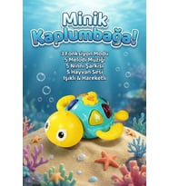 Eğitici Işıklı ve Müzikli Hareketli Minik Kaplumbağa Bebek Oyuncağı Mavi Sarı