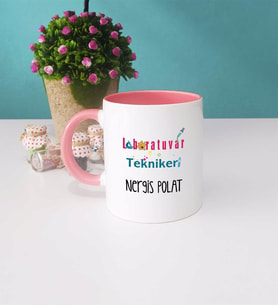Laboratuvar Teknikeri Kupa Bardak Pembe