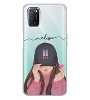 Oppo Bts Şapkalı Tasarımlı Şeffaf Telefon Kılıfı