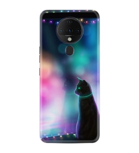 Tecno Spark 6 Kılıf Silikon Desen Window Cat 1787
