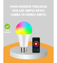 Kumanda Destekli Çok Renkli Akıllı LED Ampul